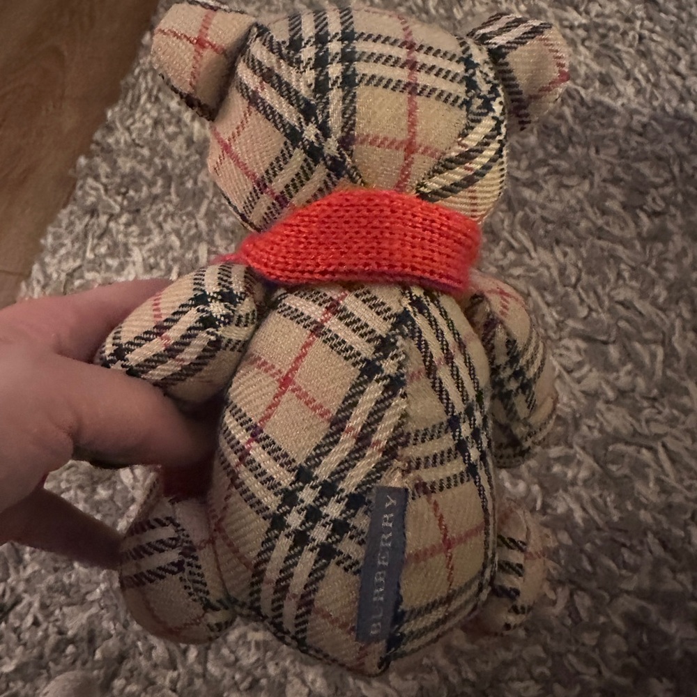 Burberry Plaid Bear with Red Accent - Picture 2 of 8